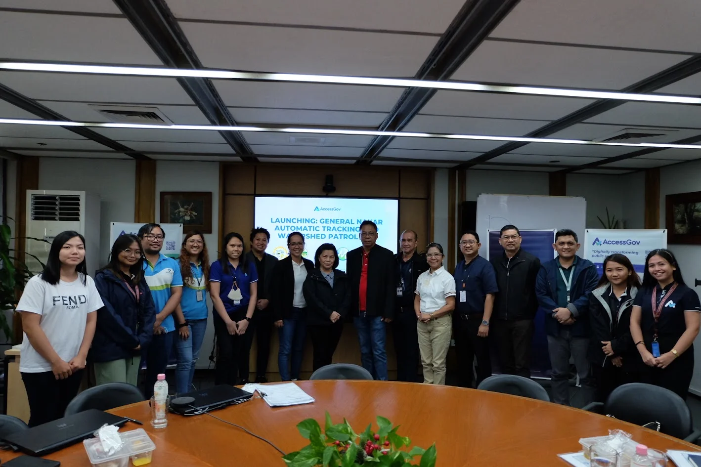 The MWSS, Manila Water and Maynilad, Local Government of General Nakar, and AccessGov teams unite in a photo to mark the successful launch of the WMIS-GAWA Project.